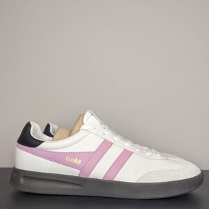Gola Women's Cyclone Leather Sneakers White Candy Pink Retro 90s Size 9.5